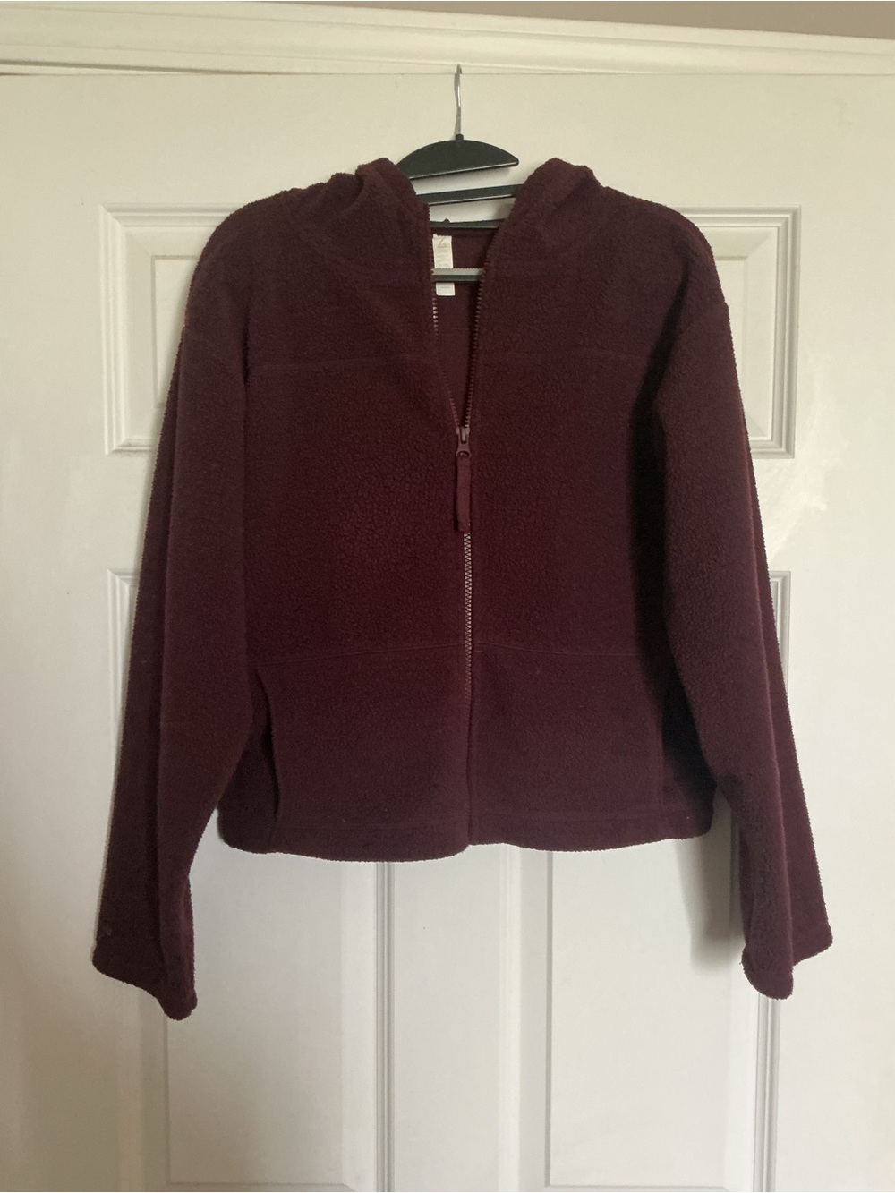 Zella Women's Hooded Zip Sweatshirt (M)  - Plum